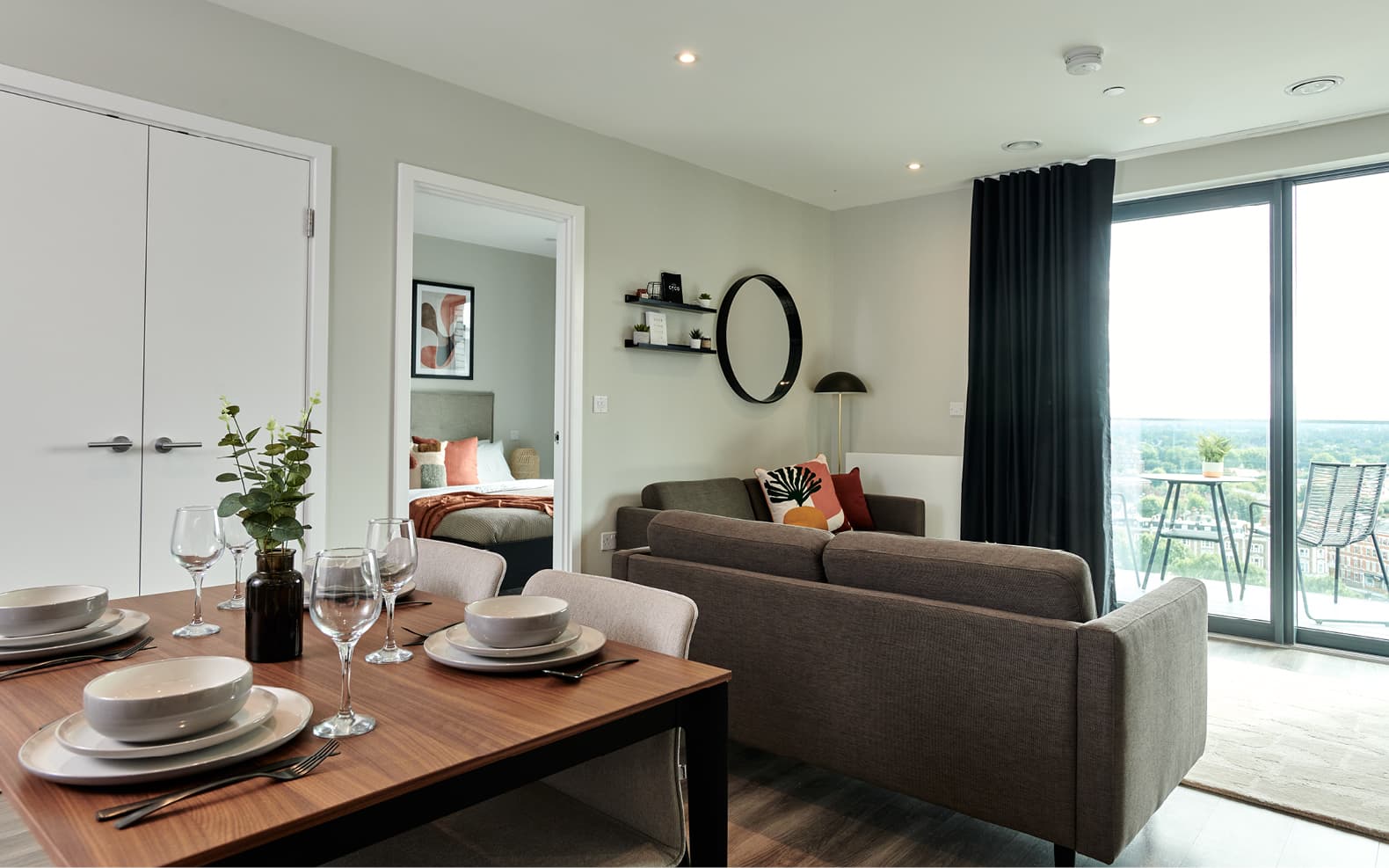 4 seater dining table and lounge